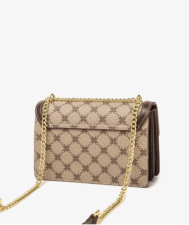 women 2025 Shoulder Bag Monogram Pattern Canvas with Crown Detail